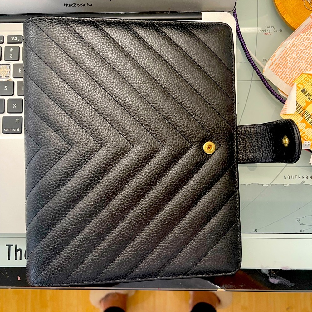 Cloth & Paper leather Large Agenda Cover, Chevron